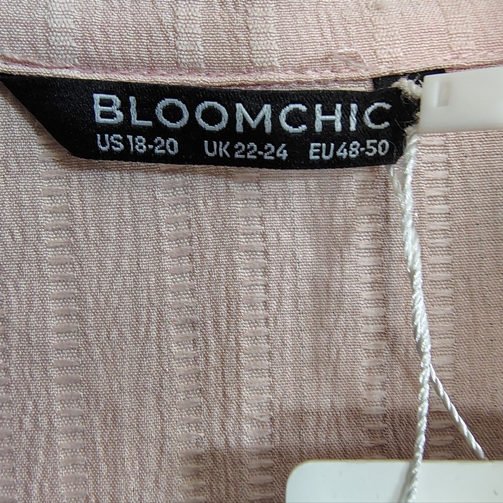 BloomChic Pale Pink High Low Midi Dress 18-20 NWT Sleeveless Button Front - Picture 7 of 12